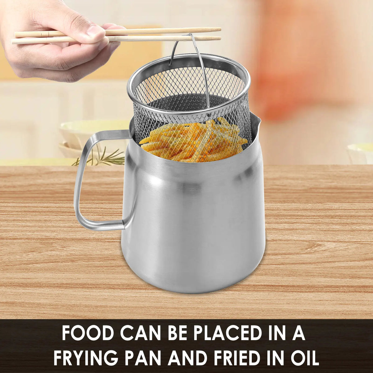 Stainless Steel Oil Strainer Pot – Fine Mesh Grease Container for Kitchen