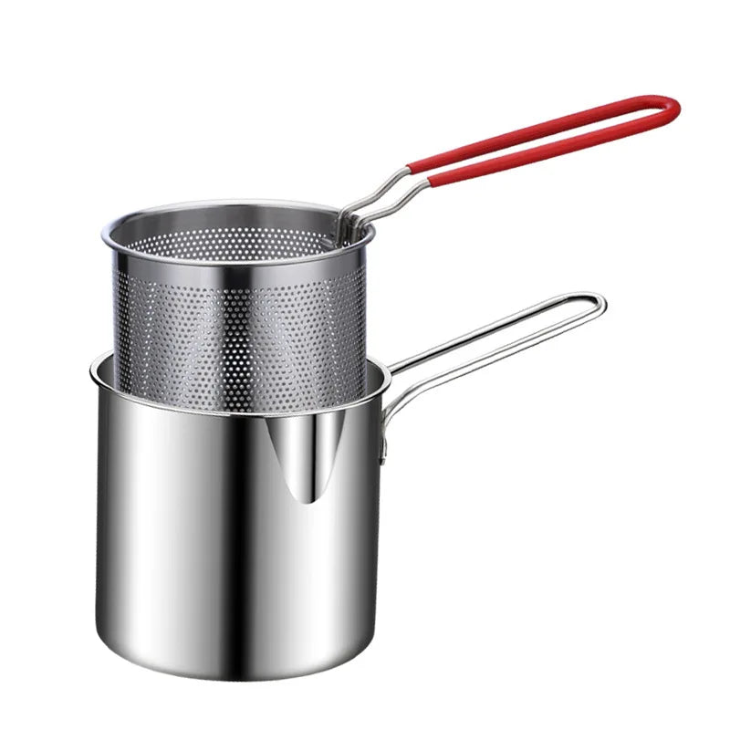 Stainless Steel Deep Fryer – Multifunctional Pot for French Fries and Chicken