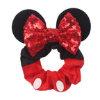 Velvet Sequin Mouse Ear Scrunchies – Elastic Hair Accessories for Kids Party