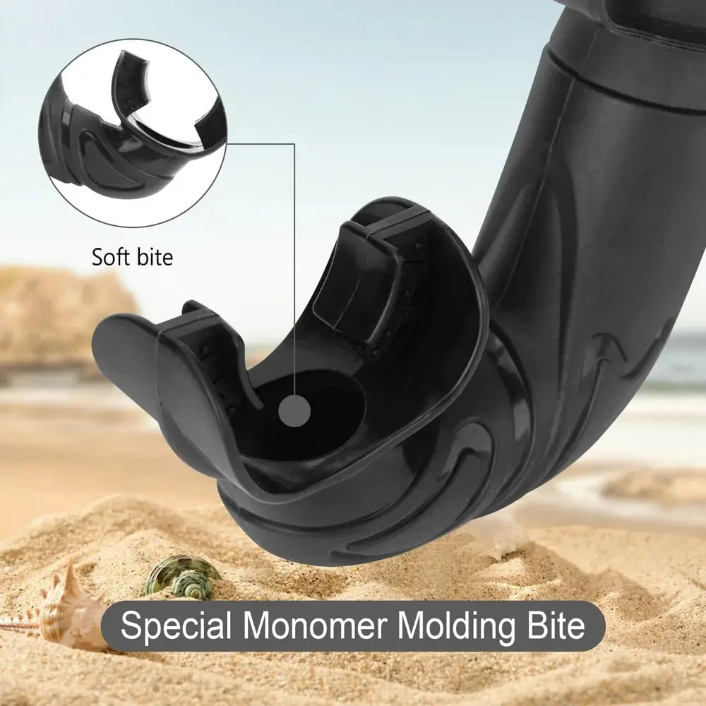 Foldable Silicone Diving Snorkel – Portable Breathable Tube for Freediving