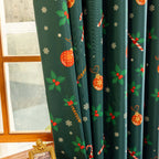 Laminated Blackout Curtains – Christmas Decorative Drapes for Home Decor