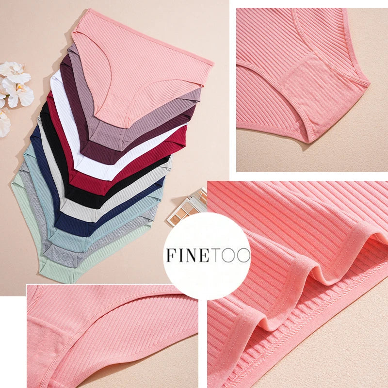Cotton Briefs – Soft Striped Low Rise Underwear for Women