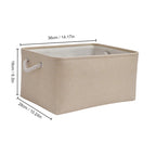 Linen Folding Storage Basket – Fabric Organizer for Wardrobe and Laundry