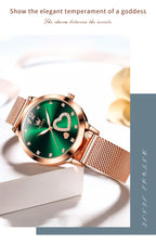 Quartz Women's Watch – Milanese Mesh Band with Diamond Accents for Daily Wear