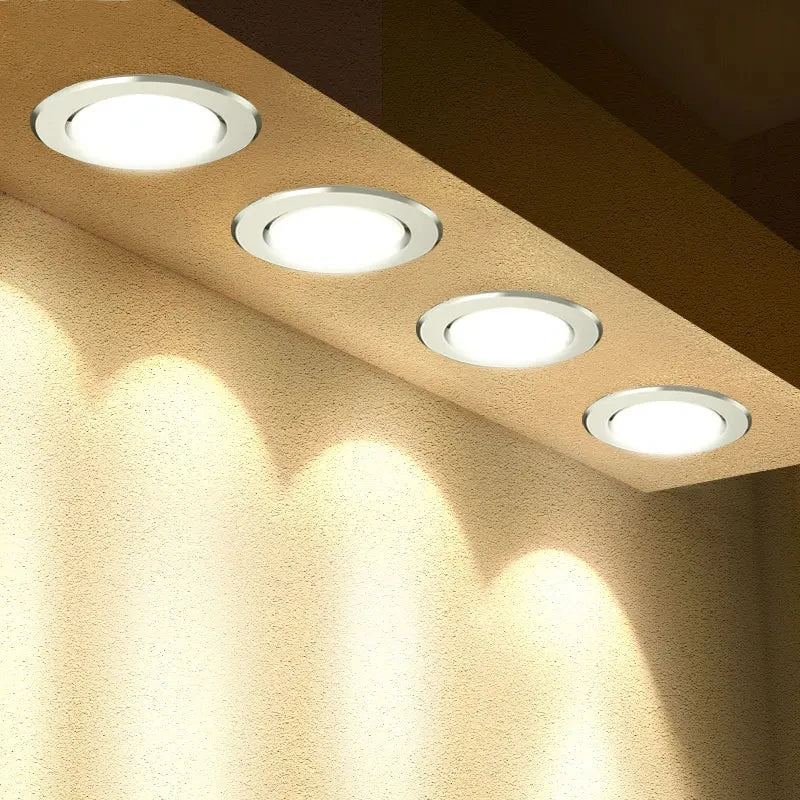 Ultra-thin LED Downlight – 3W Embedded Spotlight for Kitchen and Bathroom