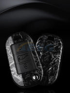 Carbon Fiber Car Key Case – Protective Keychain Cover for Peugeot and Citroen