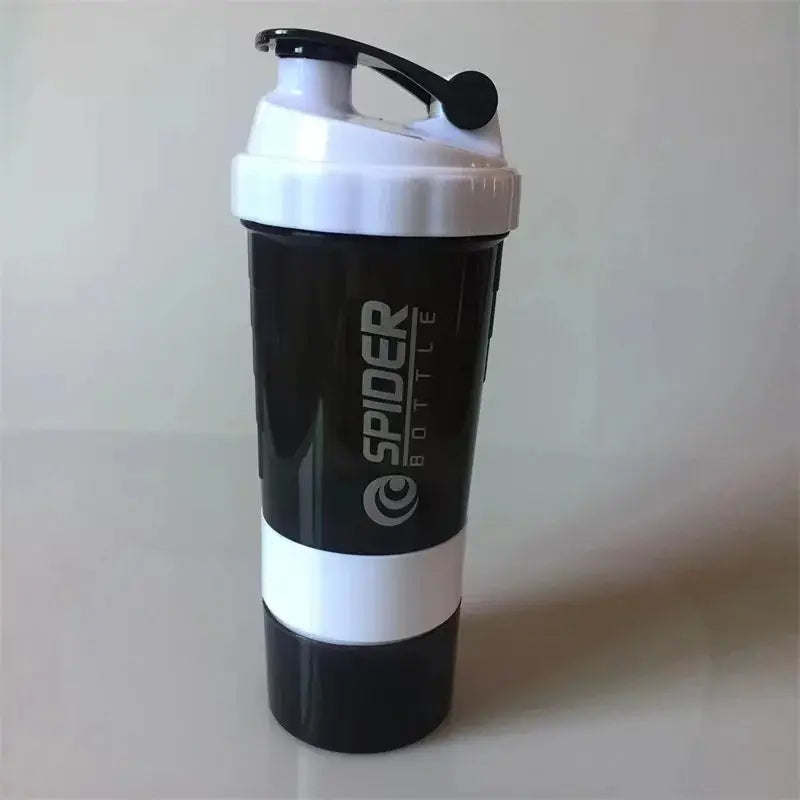 3-Layer Protein Shaker Bottle – Large Capacity Mixer for Fitness Gym Workouts