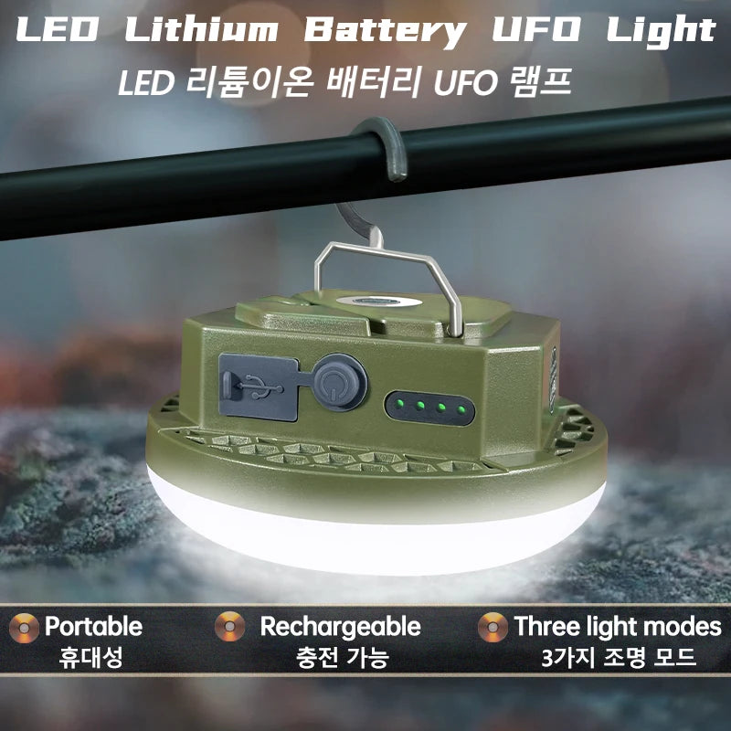 Rechargeable LED Camping Lantern – Magnetic Portable Light for Outdoor Tent