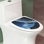 Decorative Toilet Seat Decal – Underwater Sea Shell Art for Bathroom Decor