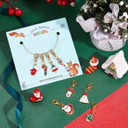 Christmas Enamel Stitch Markers – Alloy Crochet Charms for Knitting Projects
