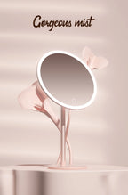 Adjustable LED Makeup Mirror – Metal Desktop Vanity Light for Daily Beauty