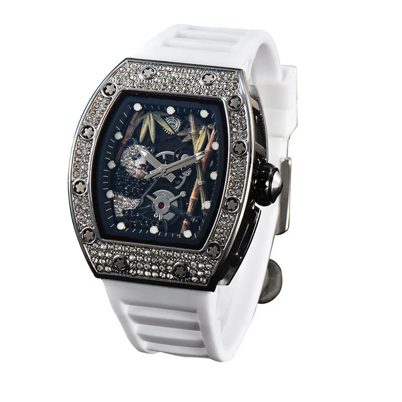 Bamboo Hollow Dial Quartz Watch – Fashionable Wooden Wristwatch for Men