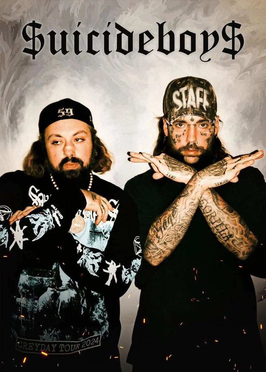 Suicideboys Band Canvas Poster – Vintage Hip Hop Music Wall Art for Home Decor