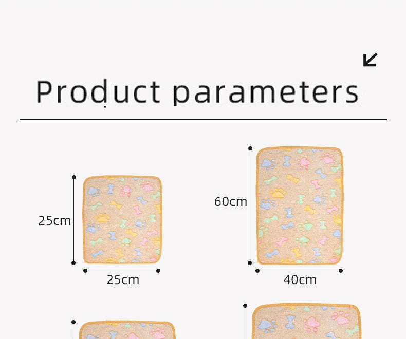 Pet Blanket – Coral Velvet Soft All-Season Pad for Dogs and Cats