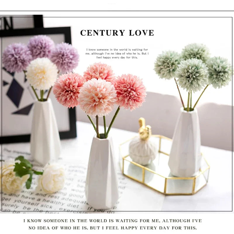 Artificial Dandelion Chrysanthemum Bouquet – Floral Decor for Home Wedding