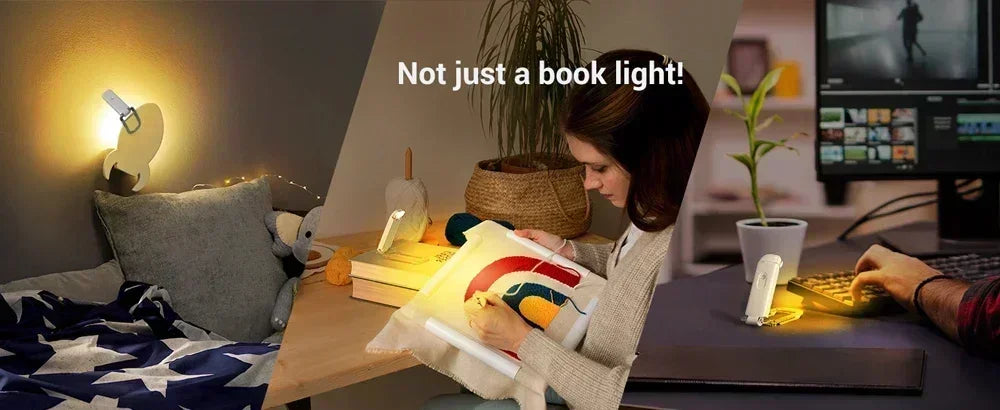 Rechargeable LED Book Light – Portable Clip Reading Lamp for Travel