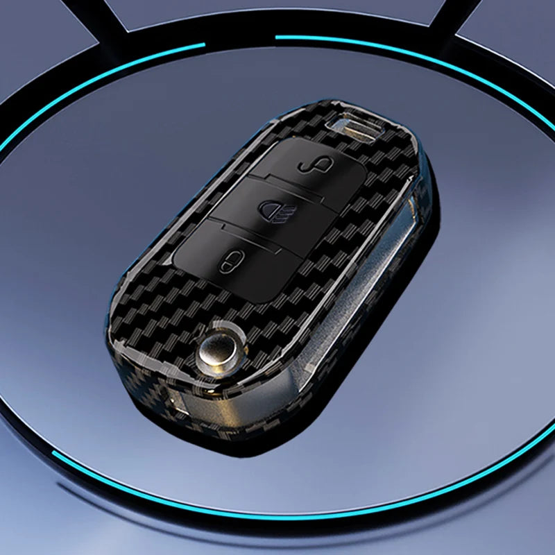 Carbon Fiber Key Fob Cover – Protective Case for Peugeot and Citroen