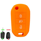 Silicone Flip Key Fob Cover – Protective Remote Case for Peugeot and Citroen