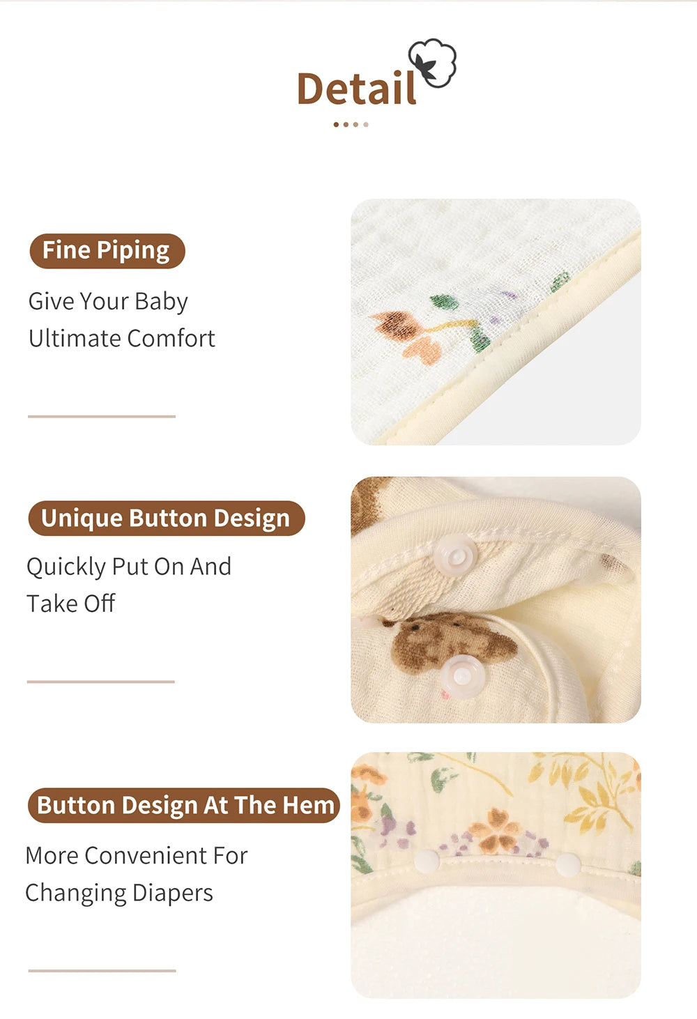 Cotton Newborn Bodysuit – Cartoon Anti-kicking Sleeping Bag for Infants