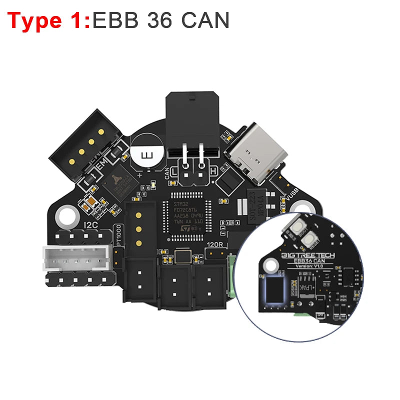 Canbus Toolhead Board – PT100 Support for Klipper 3D Printer Hotend