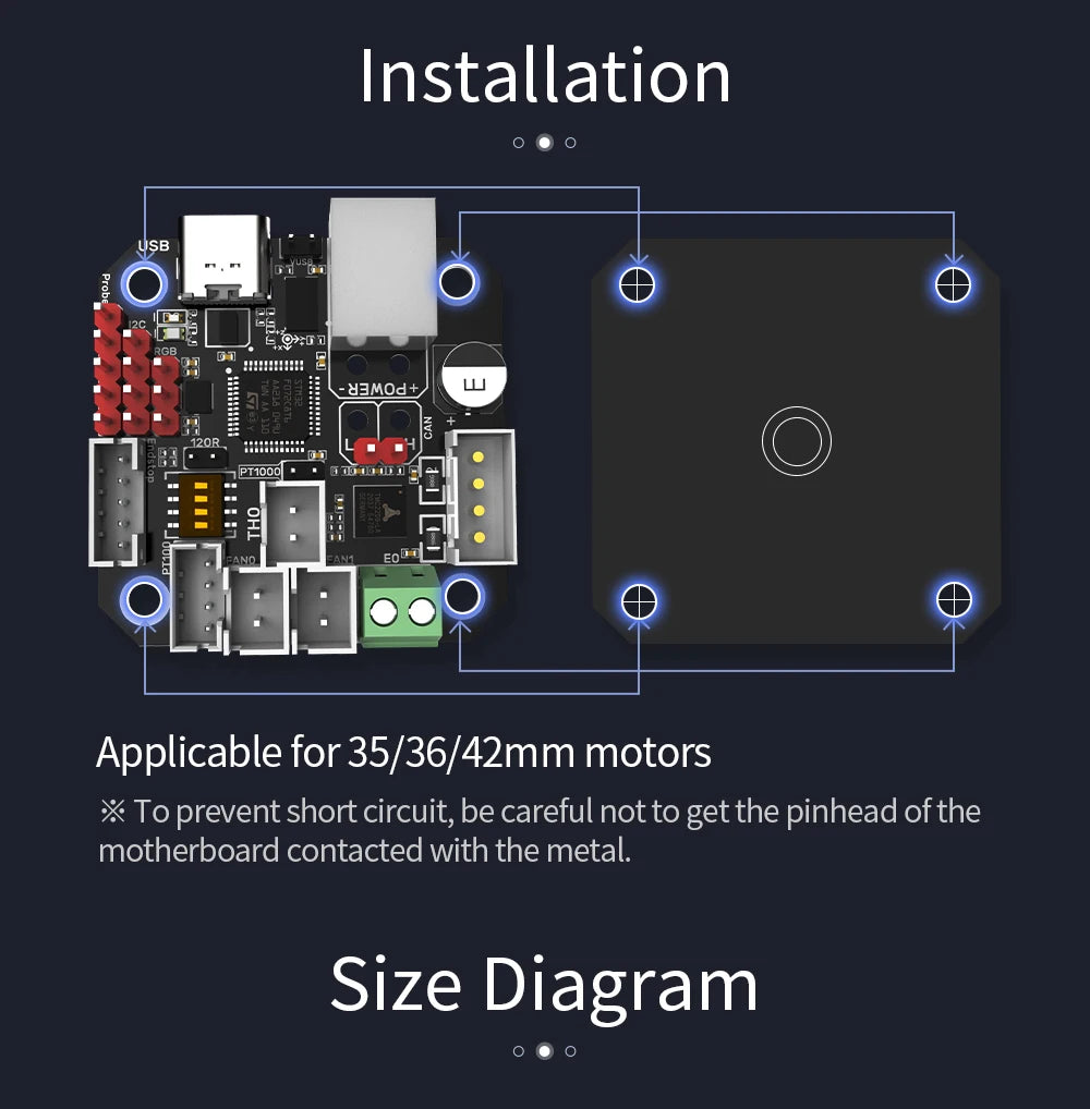 Canbus Toolhead Board – PT100 Support for Klipper 3D Printer Hotend