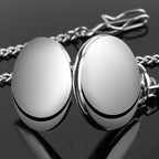 Vintage Silver Quartz Pocket Watch – Fashion Pendant Necklace for Men