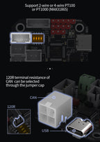 Canbus Toolhead Board – PT100 Support for Klipper 3D Printer Hotend