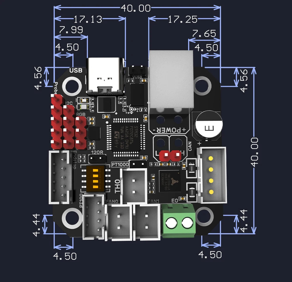Canbus Tool Board for 3D Printer Hotend Stepper Motor