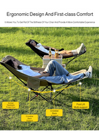 Portable Folding Camping Chair – Reclining Outdoor Seat with Leg Support