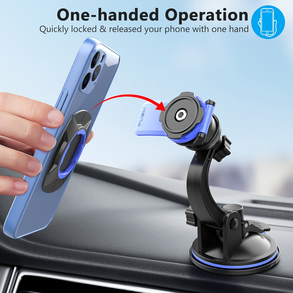 Universal Car Phone Mount – Adjustable Suction and Air Vent for Smartphones