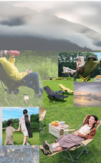 Portable Folding Camping Chair – Reclining Outdoor Seat with Leg Support